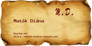 Matók Diána névjegykártya